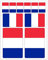 Generisch 10 Stück Flaggen Aufkleber Frankreich Set | Sticker France Autoaufkleber