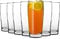 LAV 6x Clear 370ml Bardi Classic Beer Glasses - Small Lager Ale Cider Pilsner Drinking Half Pint Glass Pub Cup Set