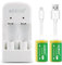 Batteria Ricaricabile CR2 3V 300 mAh, 2 Pezzi Con Caricatore USB per 3 Volt CR15H270 CR15266 CR15270 (Caricabatterie Incluso)
