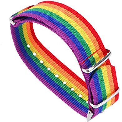 Holibanna Pulseras para Mujer Pulsera del Arco Iris LGBT Pulsera Joyería Lesbianas Pareja Banda Gays Orgullo Accesorio Bisexuales Transgénero Decoración Bisexual Bracelet Tejer