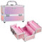 Kosmetikkoffer Schminkkoffer Leer Make up Koffer Abschließbare Beauty Case Kosmetik Organizer mit Schlüssel für Mädchen,Rosa