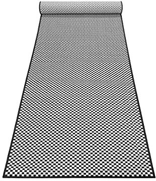 Esprit Home, In & Outdoor Kurzflor Teppich - Läufer für Terrasse, Balkon, Küche, Wohnzimmer, Raccoon (120 x 170 cm, Schwarz Weiß)