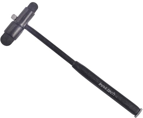 Innotech Neurologischer Reflexhammer nach Buck mit Pinsel und Nadel für Hautreflexe und Oberflächenreaktionen (Schwarz)