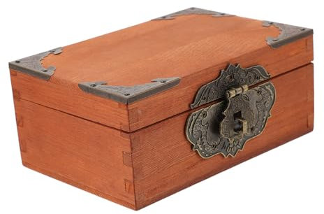 Cabilock 1ensemble Coffre à Bijoux Rétro avec Serrure Boîte De Rangement Élégante pour Accessoires Personnels pour Anniversaire Et Décoration De Bureau