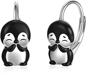 YAFEINI Pinguin Schmuck Geschenke 925 Sterling Silber Pinguin Stud Ohrringe Pinguin Schmuck für Frauen Mädchen Weihnachtsgeschenke