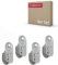 Gedotec Schrankrohrlager oval Halterung für Kleiderstange Schrank | 30 x 15 mm | OVA | 4 Stück - Metall Kleiderstangenhalter für Ovalstange | Stahl vernickelt | Kleiderschrank