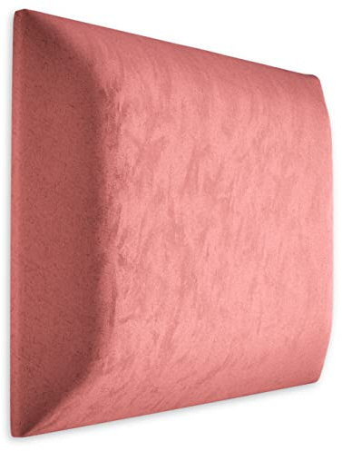Muralo Wandkissen Gepolstert, Samt, Wandpolster, 3D-Effekt - 30x30 cm, Rosa | Wandpaneel, ideal als Bettkopfteil oder Lendenkissen - für Schlafzimmer und Wohnzimmer, einfache Anbringung mit Montagekleber