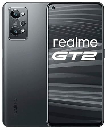 realme GT 2 5G Smartphone Debloqué, Écran AMOLED 120 Hz,Processeur Snapdragon 888 5G, Conception de maître au touché papier, Batterie puissante de 5 000 mAh, Dual SIM, 8+128 GB,Noir acier