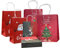 CattleyaHQ Papiertüten mit Henkel,Weihnachten Geschenktüten,Recycelbar kraftpapier tüten für Weihnachten Geschenkverpackungen,Candy Apfel Verpackung(6 Mittel + 3 Klein)