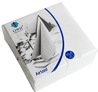 We Can Source It Ltd – White Paper Napkins 40cm 4 Fold with Soft Linen Feel – Luxury Table Napkins for Dining, Weddings and Events – Strong and Absorbent Design - 200 Napkin (4 Packs)
