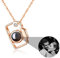 Custom Camera Photo Projection Necklace Personalized Necklace with Picture Inside I Love You Necklace 100 Languages 925 Sterling Silver Camera Pendant Memory Gifts for Women Mom Girlfriend Wife