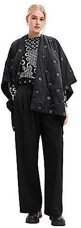 Desigual Poncho_Mini ATRE Elbrus, Black, One Size da Donna