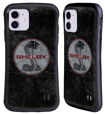 Head Case Designs Offizielle Shelby Schwarz Im Used Look Logos Hybride Handyhülle Hülle Huelle kompatibel mit Apple iPhone 11