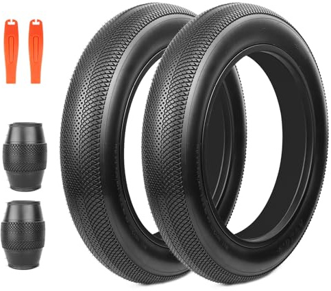 BALINGE E Bike-Reifen in der Größe 20/26 x 4,0 Zoll, robuster, verschleißfester Hochleistungs-E-Bike-Mountainbike-Reifen, Fat Bike-Reifen, 1 Packung, Braun/Weiß/Schwarz