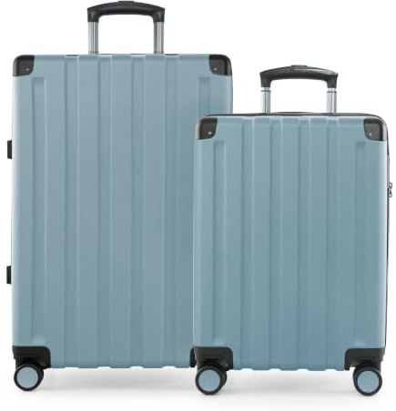 Hauptstadtkoffer Q-Damm - 2er Kofferset, Trolley-Set, TSA, Rollkoffer, Reisekoffer, (S & M), Poolblau