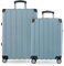 Hauptstadtkoffer Q-Damm - 2er Kofferset, Trolley-Set, TSA, Rollkoffer, Reisekoffer, (S & M), Poolblau