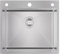 Auralum Fregadero Cocina 54 x 49 cm, Fregadero Cocina 1 seno, Acero Inoxidable, Pequeño con Dosificador de jabón de 500 ml, Desagüe de sifón y juego de rebosadero