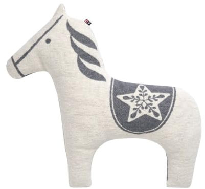 David Fussenegger Kissen Pferd 30x50cm Kinderkissen Kuschelkissen X-Mas aus Recycling-Baumwolle nachhaltig produziert ÖkoTex100 GRS Made in Austria Farbe Rohweiß