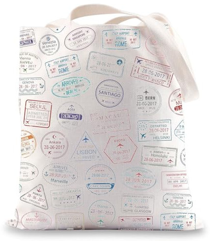 JNIAP Reisestempel, Tragetasche, Reisepass, Briefmarken, Sammler, Geschenke, Postmarken, Tragetasche, Stempel, Tourismus-Liebhaber, Geschenk, Viele Briefmarken Tb, Large