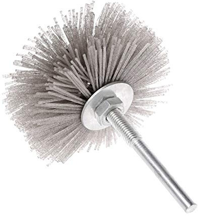 Drahtbürste Winkelschleifer,Nylonbürste 2 STÜCKE Entgraten Schleifmittel Aluminiumoxiddrahtbürste Blume Kopf Polnisch Schleifen Buff Rad Shank Möbel Holz Skulptur Rotary Bohrwerkzeug(180)