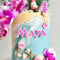 Personalised White and Hot Pink Cake Topper, perfect for Moana Cakes