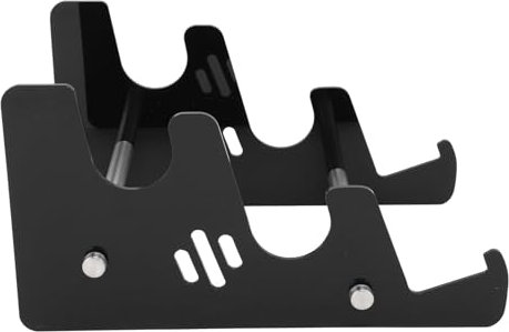 MOZUO Acrylic Keyboard Display Stand Mechanical Computer Keyboard Stand Shelf for Desk 3 Tier Keyboards Storage Holder Detachable (Black)