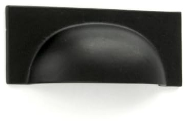 UNDERGROUND PARTS Satin Matt Black Cabinet Kitchen Door Rectangle Cup Handle Drawer Pull 100mm