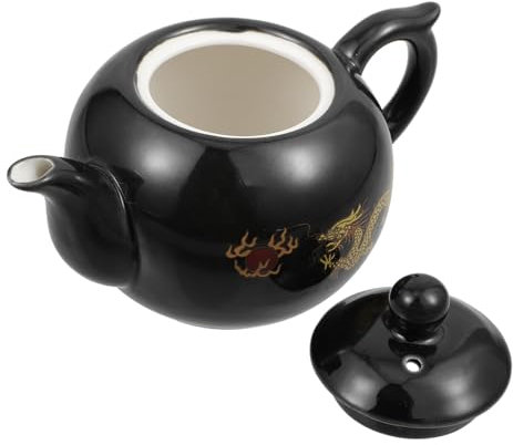 MAGICLULU Vintage Black Chinese Tea Pot Kung Fu Tea Set Retro Teapot Decor Unique Ceramic Kettle