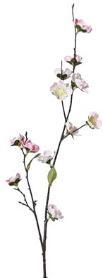 Decoris Künstlicher Kirschblütenzweig 70cm - Kunstzweig Kirschblüte - Kirschzweige Blütenzweig Dekozweige - Kunstblumen Deko Zweig - Hochzeitsdeko Frühlingsdeko Osterdeko - Zartrosa