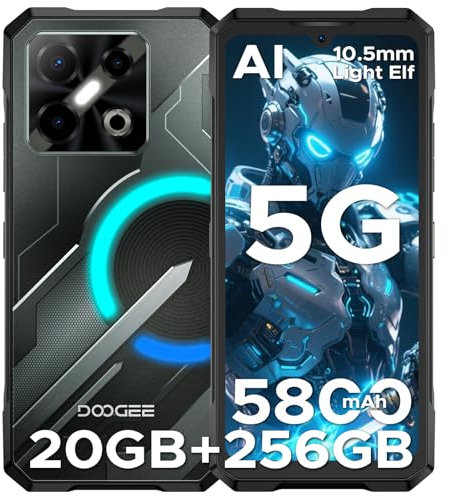DOOGEE Blade GT Play (2025) Rugged Smartphone 5G, LED Light Effect, Dimensity D7025, 20GB+256GB/2TB Rugged Phone, 6.72”FHD+ 120Hz, 50MP, Ultra-thin Android Phone, Side Fingerprint, Face ID, OTG/NFC