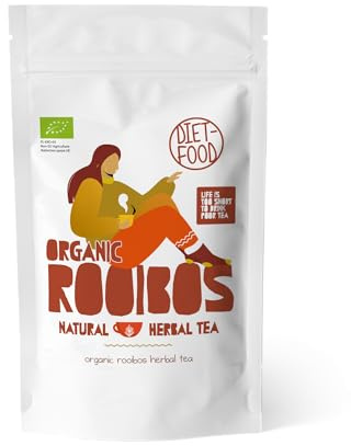 DIET-FOOD - Rooibos Teeblätter - Bio Kräutertee - Alternative zu traditionellem Tee - 100% natürlich, ohne Zusätze - Angenehmer, Erfrischender Geschmack - 100 g - Blätter