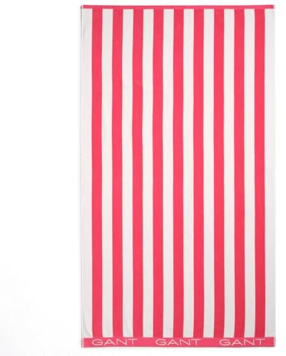 GANT Block Stripe Beach Towel Dark Pink One Size