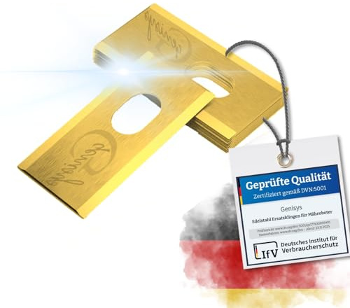 Genisys Titan Klingen kompatibel mit Dreame Mova A1 A2 Mähroboter Ersatz Messer - LongLife Edelstahl [bruchsicher DIN EN 50636 geprüft] : 24