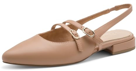 Marco Tozzi Damen Ballerinas weiches Feel Me Fußbett weiches Innenfutter Vegan Spitz
