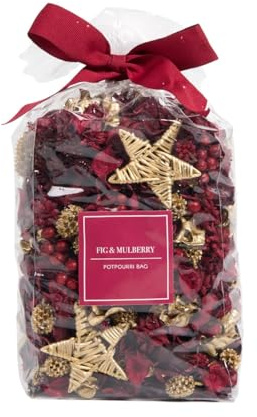 Scented Potpourri Bag Home Fragrance Natural Dried Botanicals Ready to Gift – Long-Lasting Aroma for Bedroom, Wardrobe, Living Room (Fig & Mulberry)