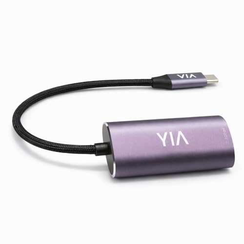 YIA USB C to Ethernet Adapter 1Gbps / 2.5Gbps, High Speed RJ45 Network Adapter for MacBook, iPad, Laptop, PC, Thunderbolt 3/4, Aluminium Gigabit Ethernet Dongle, Plug & Play (1Gbps)
