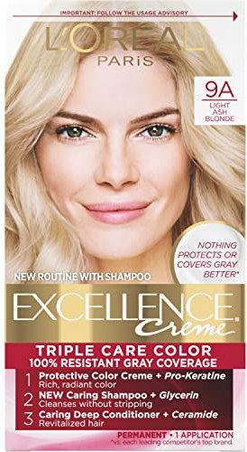 L'Oreal Excellence Creme Pro - Keratine # 9A Light Ash Blonde - Cooler 1 Application (Chemische Haarfärbungen)