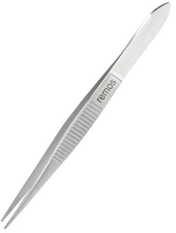 REMOS Pinzetta in acciaio inox con punta seghettata - 8 cm