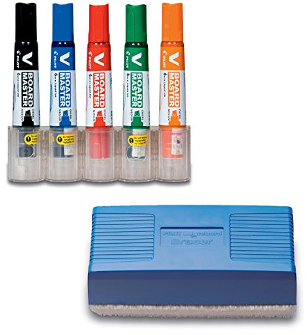 Pilot Pen 5081KIT - White Board Marker V-Board Master Begreen, Starch 2.2-5.2 mm, 5-He Set, Black/Red/Blue/Green/Orange