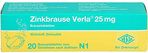 Zinkbrause Verla 25 mg Brausetabletten, 20 St. Tabletten