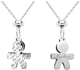 Catenina e ciondolo My Bebè maschietto in argento 925 personalizzabile con nome