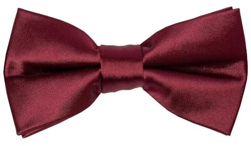 TiesRUs Hand Made Burgundy Mens Bow Tie