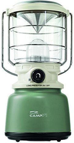 LiteXpress Camp 71 Retro Campinglaterne, 24 Hochleistungs-LED, 3 Farbtemperaturen, bis zu 1000 Lumen, grün/schwarz, LXL907078B