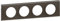 LEGRAND | Plaque 4 Postes, Collection Céliane, Finition Black Nickel, Montage Horizontal Ou Vertical, Système De Rattrapage Des Défauts Du Mur