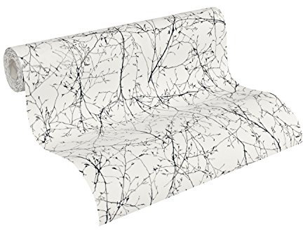 A.S. Création Papier peint intissé Elegance 3 noir blanc 10,05 m x 0,53 m 305073