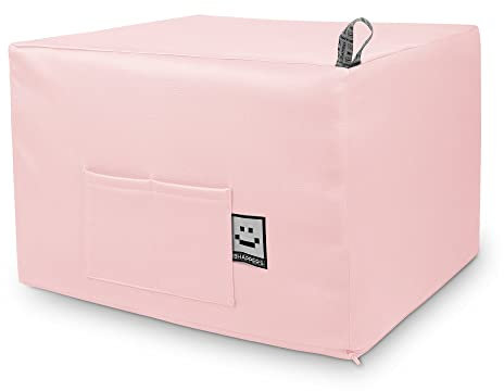 HAPPERS Puff Cama Auxiliar Doble. Futón o Colchón Plegable con Funda Rosa