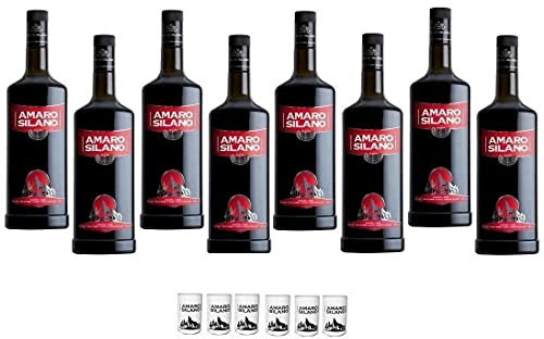 BOSCO LIQUORI AMARO SILANO 1 LT 8 BOTTIGLIE CON 6 BICCHIERI