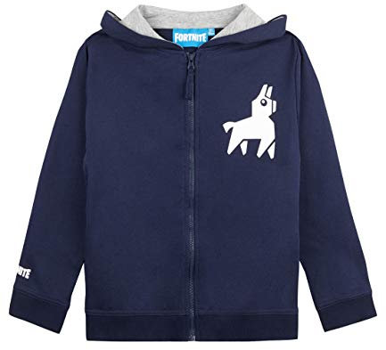 Fortnite Jungen Sweatjacke mit Kapuze Marine blau 164