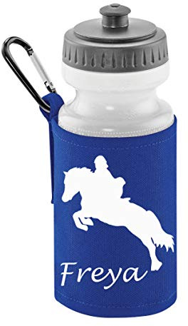 Luvponies Personalised Horse Design Water Bottle and Carrier (Royal Blue)