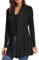 iClosam Cardigan Lungo Leggero Donna Elegante Casual A-Nero,XXL